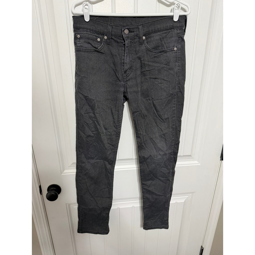 Levi's Jeans Mens 31x32 511 Slim Fit Charcoal Gray Stretch Denim EUC